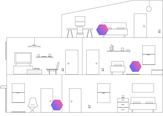 hamilton managed wifi 3 bedroom plum pod graphic