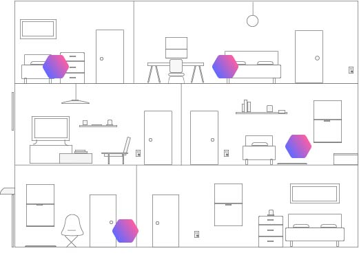 hamilton managed wifi 4 bedroom plum pod graphic